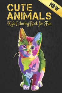 Cute Animals Kids Coloring Book For Fun