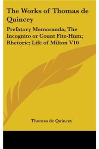 The Works of Thomas de Quincey