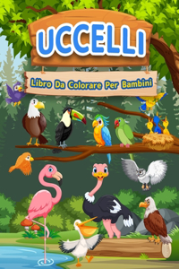 Uccelli libro da colorare per bambini