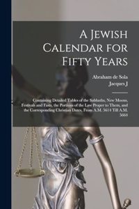 Jewish Calendar for Fifty Years