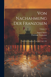 Von Nachahmung Der Franzosen
