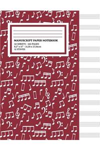 Manuscript Paper Notebook