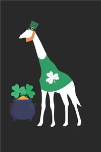 St. Patrick's Day Notebook - St. Patrick's Day Gift for Animal Lover - St. Patrick's Day Giraffe Journal - Giraffe Diary