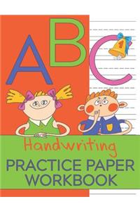 Handwriting Practice Paper Workbook - ABC