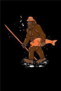 Bigfoot Carrying Fish