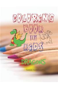 Coloring book for kids: Dragons