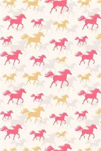 Horse Pattern - Horsback Riding 01: Blank Dot Grid Notebook for Horse Girls and Horsback Riders