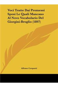 Voci Tratte Dai Promessi Sposi Le Quali Mancano Al Novo Vocabolario del Giorgini-Broglio (1897)