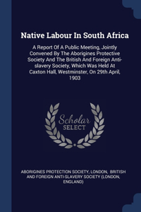 Native Labour In South Africa