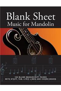 Blank Sheet Music for Mandolin