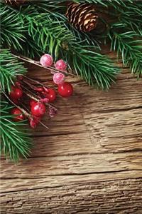 Holly Pine Bough Notebook