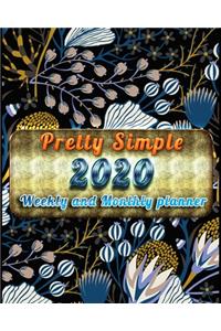 pretty simple 2020 weekly and monthly planner