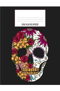 Floral Sugar Skull Notebook