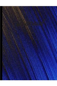 Golden Blue Glitter Journal