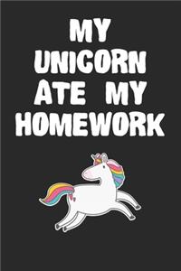 My Unicorn Ate My Homework Notebook