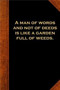 2020 Weekly Planner Ben Franklin Quote Man Word Deeds Vintage Style 134 Pages