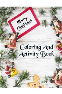 Merry Chritsmas Coloring And Activity Book