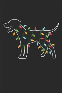 Dalmatian with Christmas Lights - Christmas Notebook - Dalmatian Diary - Dog Journal - Christmas Gift for Dog Lover