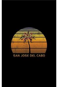 San Jose Del Cabo: Christmas Notebook With Retro Mexican Sunset Holiday Palm Tree Design. Vintage Soft Cover Travel Journal Diary With Lined College Ruled Paper.