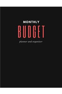 MONTHLY BUDGET Planner And Organizer