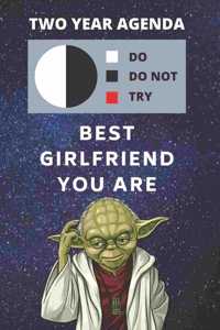 2020 & 2021 Two-Year Daily Planner For Best Cute Gift For Girlfriend - Funny Yoda Quote Appointment Book - Two Year Weekly Agenda Notebook For Girl