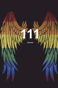 111 Journal: Angel Number Writing Notebook 100 Lined Pages 6x9 Colorful Angel Wings