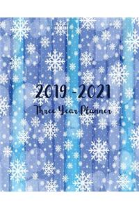 2019-2021 Three Year Planner-Snow Flakes