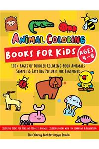 Animal Coloring Books for Kids Ages 4-8