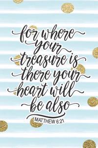 For Where Your Treasure Is There Your Heart Will Also Be Matthew 6