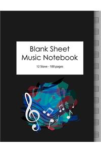 Blank Sheet Music Notebook