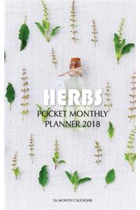 Herbs Pocket Monthly Planner 2018