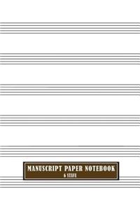 Manuscript Paper Notebook 6 Stave