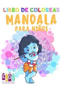 Libro para colorear Mandala para niños 4-6 años de edad Fácil mandalas