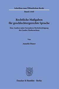 Rechtliche Massgaben Fur Geschlechtergerechte Sprache