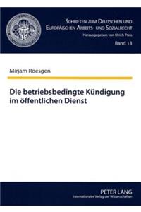 Die Betriebsbedingte Kuendigung Im Oeffentlichen Dienst