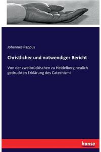 Christlicher und notwendiger Bericht