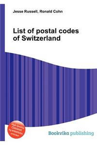 List of Postal Codes of Switzerland