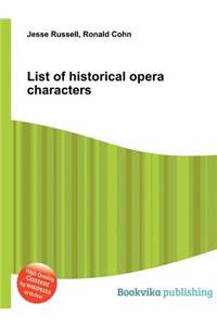 List of Historical Opera Characters