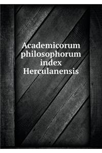 Academicorum Philosophorum Index Herculanensis