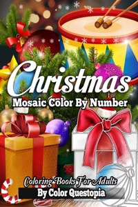 Christmas Mosaic Color By Number Coloring Books for Adults