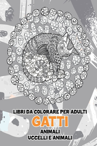 Libri da colorare per adulti - Uccelli e animali - Animali - Gatti