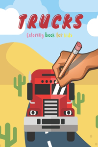 Trucks Coloring Book For Kids