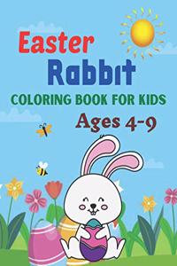 Easter Rabbit coloring book for kids ages 4-9