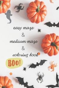 easy maze & medium maze & coloring book boo!