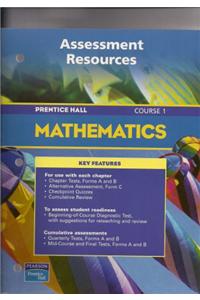 Prentice Hall Math Course 1 Assessment Resources Blackline Masters 2004 C