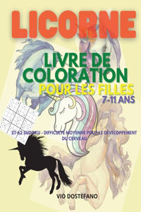 Licorne Livre de coloration pour filles 7-11 ans