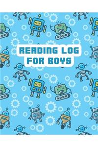 Reading Log for Boys