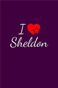 I love Sheldon: Notebook / Journal / Diary - 6 x 9 inches (15,24 x 22,86 cm), 150 pages. For everyone who's in love with Sheldon.