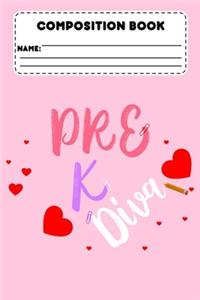 Composition Book Pre K Diva