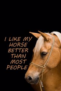 I Like My Horse Better Than Most People